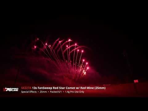 SE227A 13s FanSweep Red Star Comet w/ Red Mine (25mm) - '76 Pro Line - 2024 Production