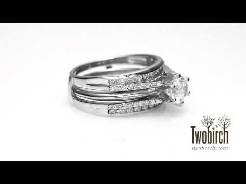 0.5 ct. Combination Cathedral and Classic Ring Guard - TwoBirch  TB-GUARD-0077-WG-H