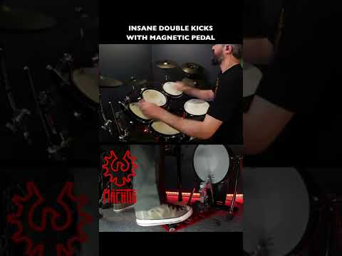 INSANE DOUBLE KICKS WITH MAGNETIC DRUM PEDAL! #drums #technique #metal #extremedrums #pedalduplo