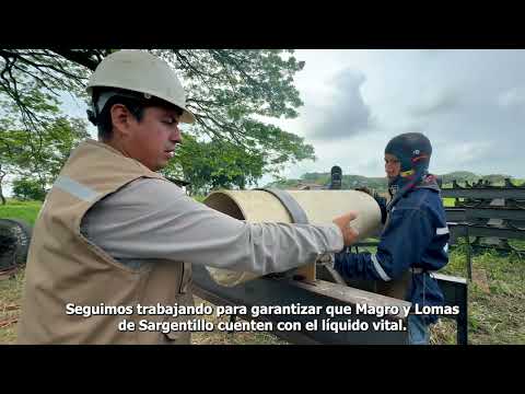 Avanzamos con el puente colgante que permitirá llevar agua potable a Magro y Lomas de Sargentillo