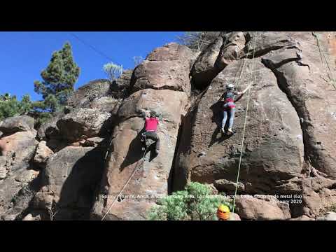 Rock Climbing in Tenerife. Arico Route Corazón de metal (6a)
