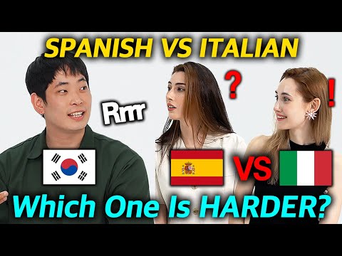 Italian vs Spanish: which one is harder? Korean Learn Italian, Spanish For the First Time!