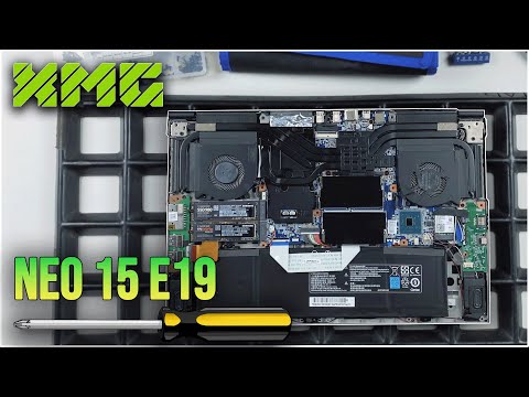 Schenker XMG Neo 15 E19 (GK5CP0Z) von Innen - RAM, SSD, Akku, Lüfter wechseln