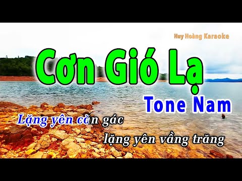 Cơn Gió Lạ Karaoke Tone Nam | Huy Hoàng Karaoke