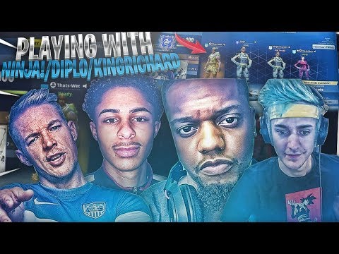 playing with ninja diplo king richard on fortnite - fortnite king richard