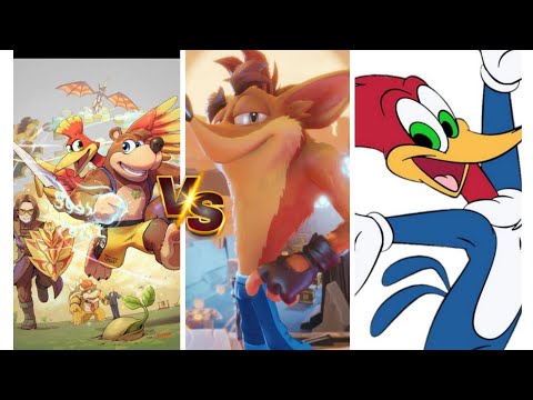 Banjo Kazooie 🆚 Crash Bandicoot & Woody Woodpecker ( Episode 165) 