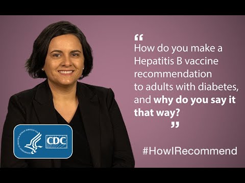 Hepatitis B Vaccine Recommendation to Diabetic Adults