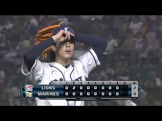 8回裏 ライオンズ先発・岸は8回まで無安打ピッチング!! ノーヒットノーランまであと3人!! 2014/5/2 M-L