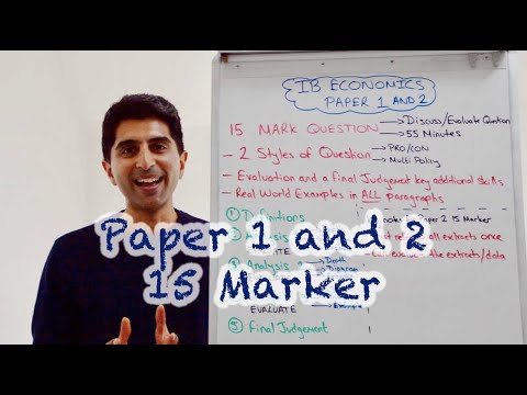 IB Economics Paper 1 & 2 - 15 Marker Question - Exam Technique
