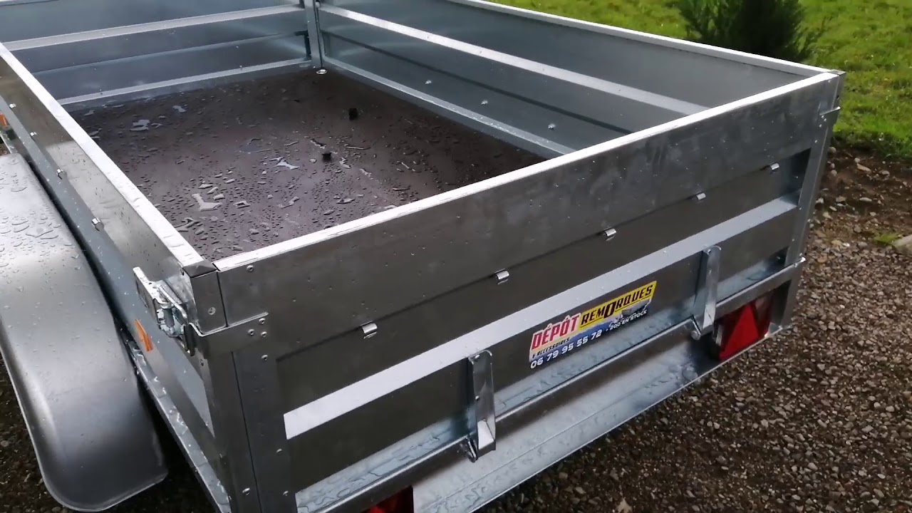 Remorque erde Lc acier double essieux