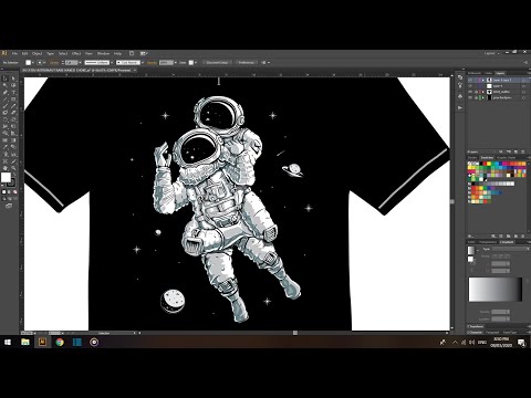 How to make a Jiu jitsu ASTRONAUT in space (Rear naked choke) Graphic  drawing- ADOBE ILLUSTRATOR