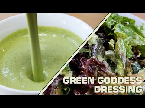 How to Make Green Goddess Dressing and a Fresh Salad with Local Produce
