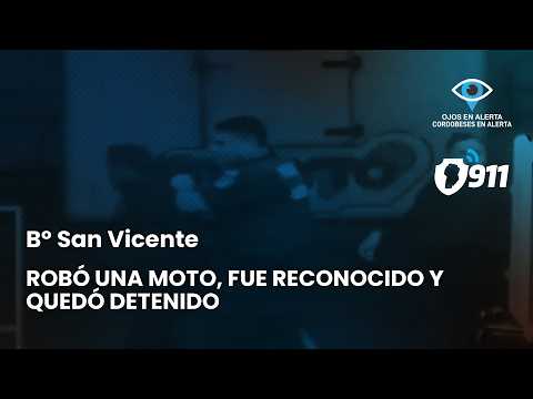 B° San Vicente 📢 Robó una moto, fue reconocido y quedó detenido