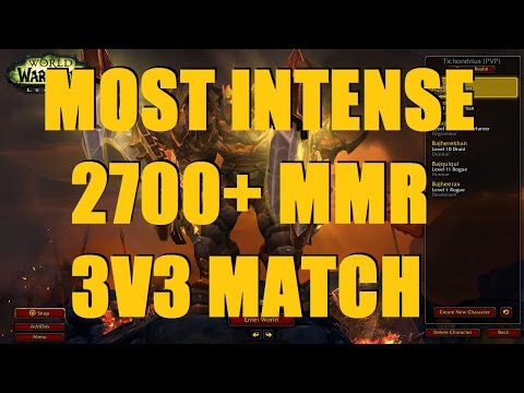 Bajheera - THE MOST INTENSE 3v3 ARENA EVER (2700+ MMR) - WoW 7.1.5 Fury Warrior PvP