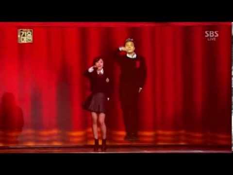 SBS Gayo Daejun 2013- JYP & Eunji (Apink)- She was pretty