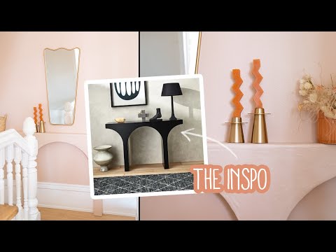 Making My Empty Stair Landing CUTE! | DIY Plaster Console Table