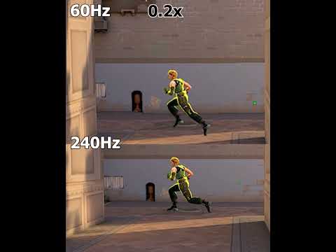 60Hz vs 240 Hz Valorant #valorant#gaming #fps