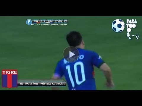 Gol de Pérez García. Tigre 1 - Gimnasia LP 1. Fecha 11. Torneo Inicial 2013. Fútbol Para Todos