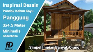 Download lagu Membuat Rumah Kebun Sederhana Panggung Kayu Minimalis 3x4,5 Meter  | Desain Pondok Kayu mp3