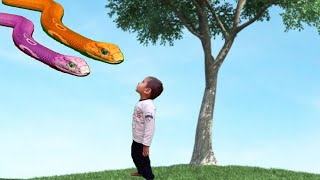 Flying snakes attacked on a cute baby Snack video vfx Mp4 3GP & Mp3