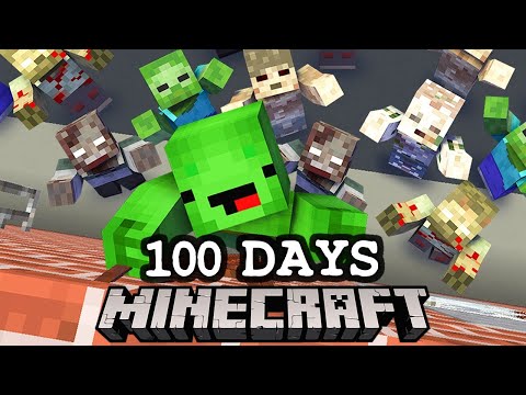 Surviving 100 Days in a Zombie Apocalypse - Minecraft