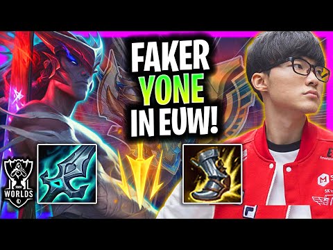 FAKER PERFECT GAME WITH YONE IN EUW SERVER! | T1 Faker Plays Yone Mid vs Leblanc!  Worlds Bootcamp