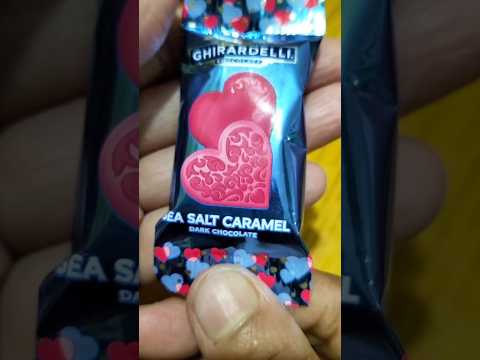 Chirardelli sea salt caramel chocolate 🍫😱😋#dark chocolate #shorts #yummy #tasty #youtubeshorts