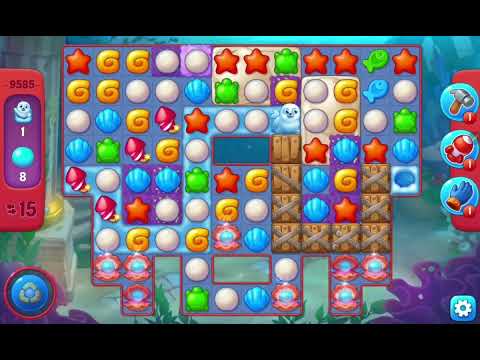 Fishdom Hard Level 9585 (with ingame lightning booster) @choraelmin