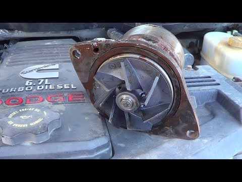 Replacing a Dodge Cummins 6.7 coolant / water pump , 2008,2009,2010,2011,2012