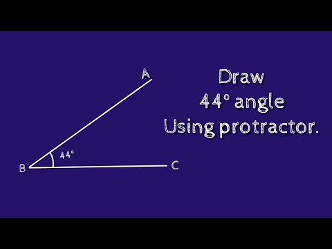 How to draw 44 degree angle using protractor. shsirclasses.