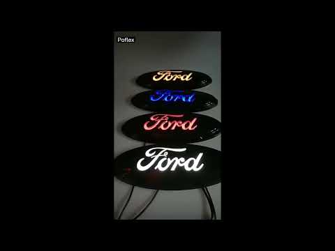 Dynamic Ford Led Emblem LED Car Tail Logo Red Blue White Light Auto Badge Rear Emblems