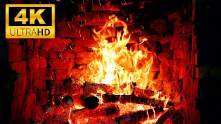 4K Super Sharp Fireplace - Crackling Fire Sound, Stress Relief, Deep Relaxation - Fireplace Ambience