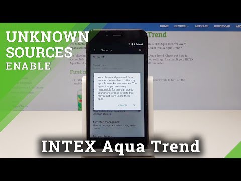 How to Enable Unknown Sources in INTEX Aqua Trend - Allow App Installation