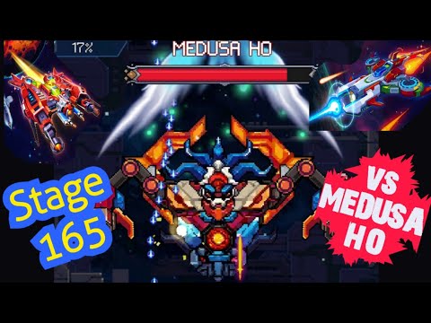 Galaxiga: Stage 165 - vs. "MEDUSA Ho Boss" All 3 Levels of Battle; easy, normal and hard