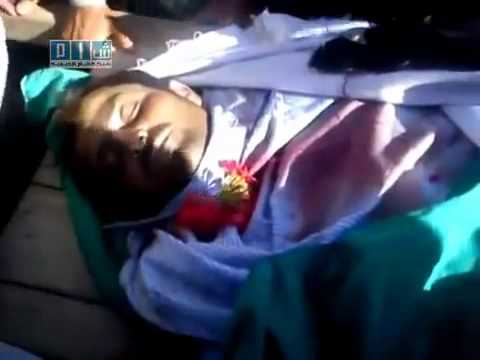 تشييع جثمان (أحمد محمد العوض) في بلدة حاس بمحافظة إدلب في جمعة "أطفال الحرية"