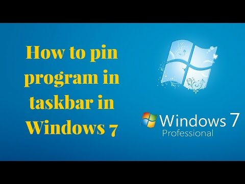 How to pin program in taskbar in Windows 7(speak khmer) Video