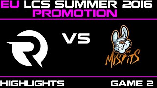 OG vs MSF Game 2 highlights EU LCS Spring Promotion 2016 Origen vs Msfits   MSF vs OG