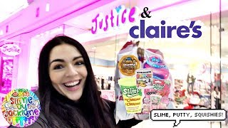 Shopping for Slime at JUSTICE & CLAIRES!! AMAZING Slime, Putty, Jumbo Squishes!