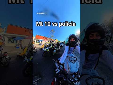 policia vs biker #motos #biker #moto #policia #police #fuga #persecuciónpolicial #viral