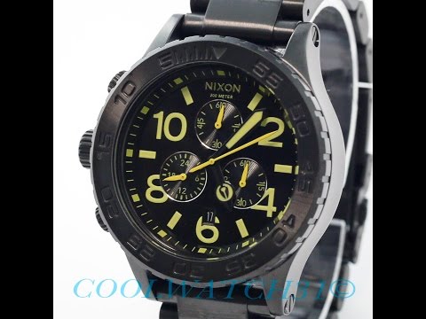 COOLWATCH31 A037-603 NIXON 42-20 CHRONO ALL BLACK LIME WOMEN'S WATCH A037603 ニクソン クロノ オール ブラック ライム