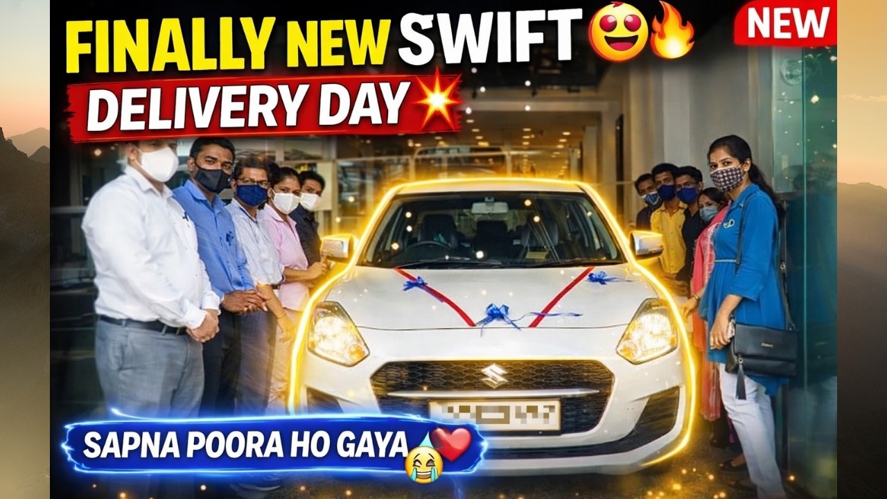 Taking Delivery of My DREAM CAR 😍🔥 | Maruti Suzuki Swift Delivery Day | Akshay 8884