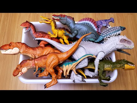 40+ Dinosaurs in a box, Jurassic World Tyrannosaurus T-rex Indominus Rex Raptor Blue Indoraptor