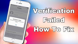 Fix&#39;&#39;Verification Failed Apple ID  Server Problem 2018