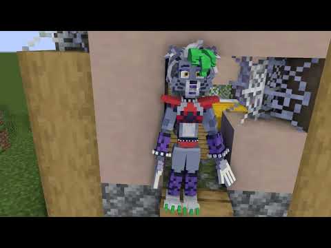 Gregory turns into a Roxy \\ FNaF Security Breach animation in Minecraft