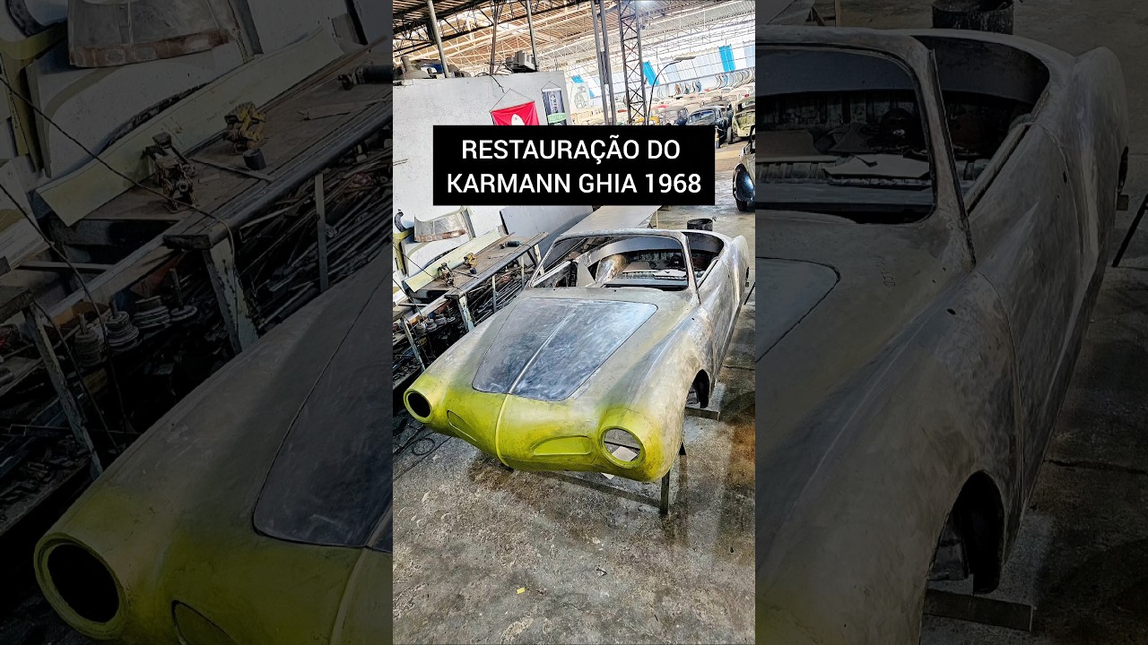 Uma obra de arte tomando forma ✨🩶 Karmann Ghia 1968 está ganhando vida em prata especial 🇧🇷