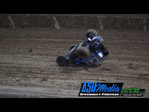 Speedcars: Bradley Harrison Rollover - Archerfield Speedway