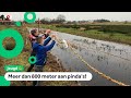 Tine maakt met haar dorp de langste pindaketting ter wereld