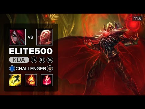 Elite500 vs Katarina Main - Vlaidmir Mid vs Katarina - EUW Challenger Patch 11.6