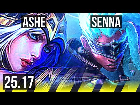 ASHE & Lulu vs SENNA & Poppy (ADC) | Legendary, 800+ games | KR Master | 25.17
