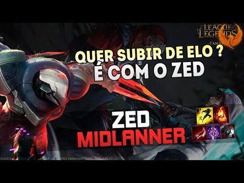 QUER SUBIR DE ELO? É COM O ZED! - ZED MID GAMEPLAY [PT-BR]